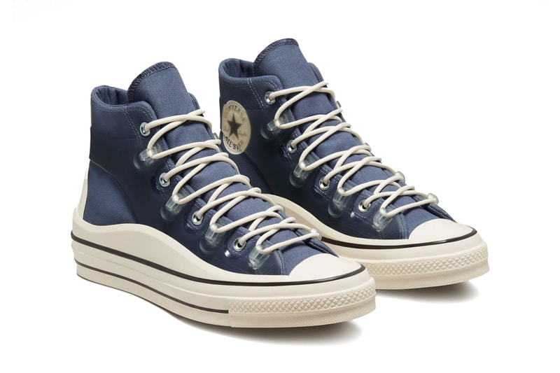 The Converse Chuck 70 Utility "Steel/Egret" Is Now Available Kim Jones round laces GR classic transparent translucent cage wavy midsole ortholite release info