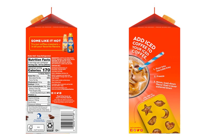 international delight iced coffee reeses peanut butter chocolate cups 
