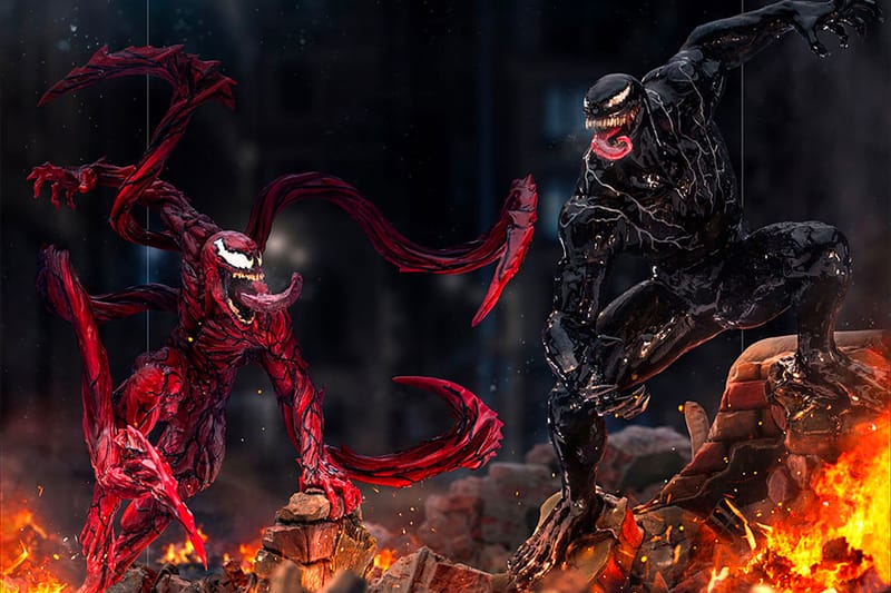 Venom Takes on Carnage In Iron Studios' Latest 1/10th Diorama Statues