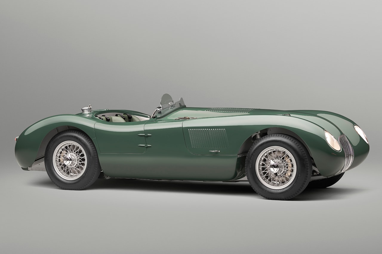 Jaguar Classic C-type Continuation Le Mans-Winning 70th Anniversary Concours of Elegance Unveiled Triple Weber 3D CAD Design Retro Build