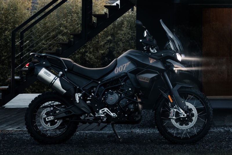 James Bond 'No Time to Die' x Triumph Tiger 900 Rally Pro British Motorbike Company Rare Collaboration Film Debut Stunt Scene First Look Watch
