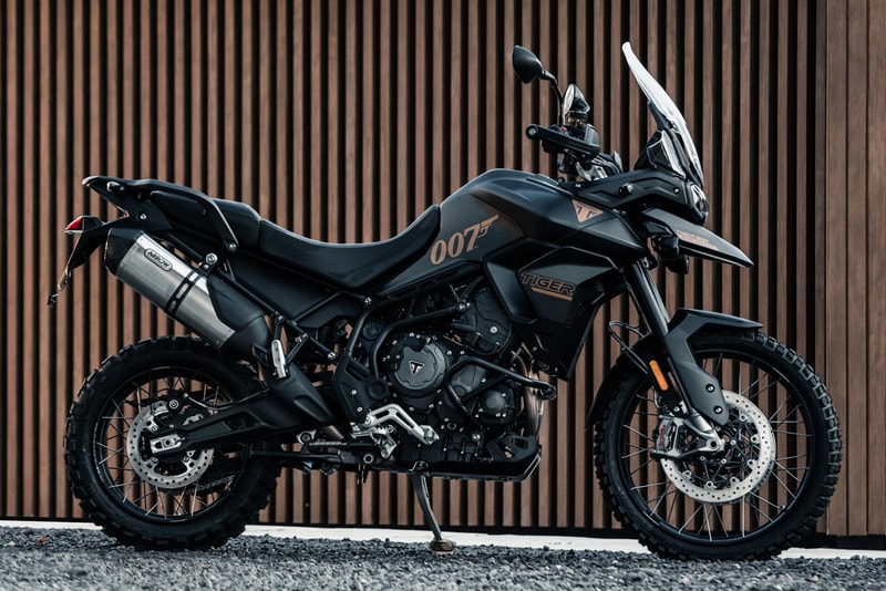 James Bond 'No Time to Die' x Triumph Tiger 900 Rally Pro British Motorbike Company Rare Collaboration Film Debut Stunt Scene First Look Watch