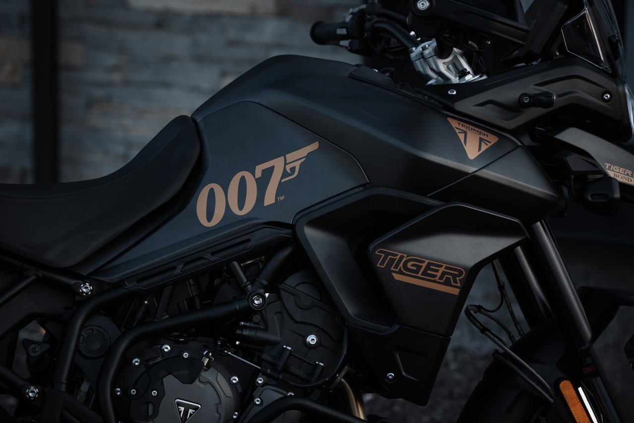 James Bond 'No Time to Die' x Triumph Tiger 900 Rally Pro British Motorbike Company Rare Collaboration Film Debut Stunt Scene First Look Watch