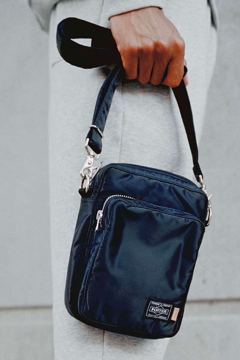 JJJJound x PORTER Navy Blue Shoulder Bags second installment montreal canada mood board nylon metal hardware Tyvek tag flagship store porter exchange dover street market ginza yoshida kaban online store release info september 10