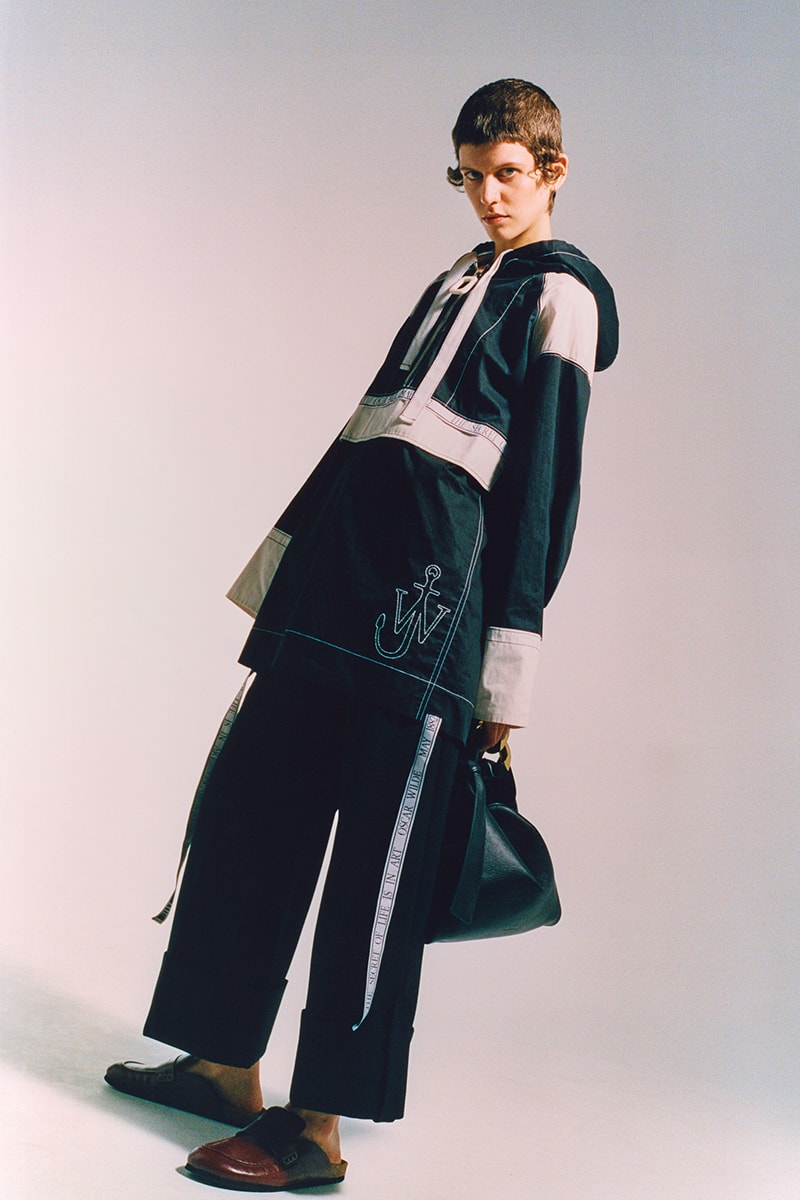 JW Anderson Oscar Wilde Capsule 2 lookbook FW21 the secret of life is art printed hoodies straight leg trousers skirts parkas t-shirt jewelry neckband scarves bucket hat roll neck top dress Soho London online available now