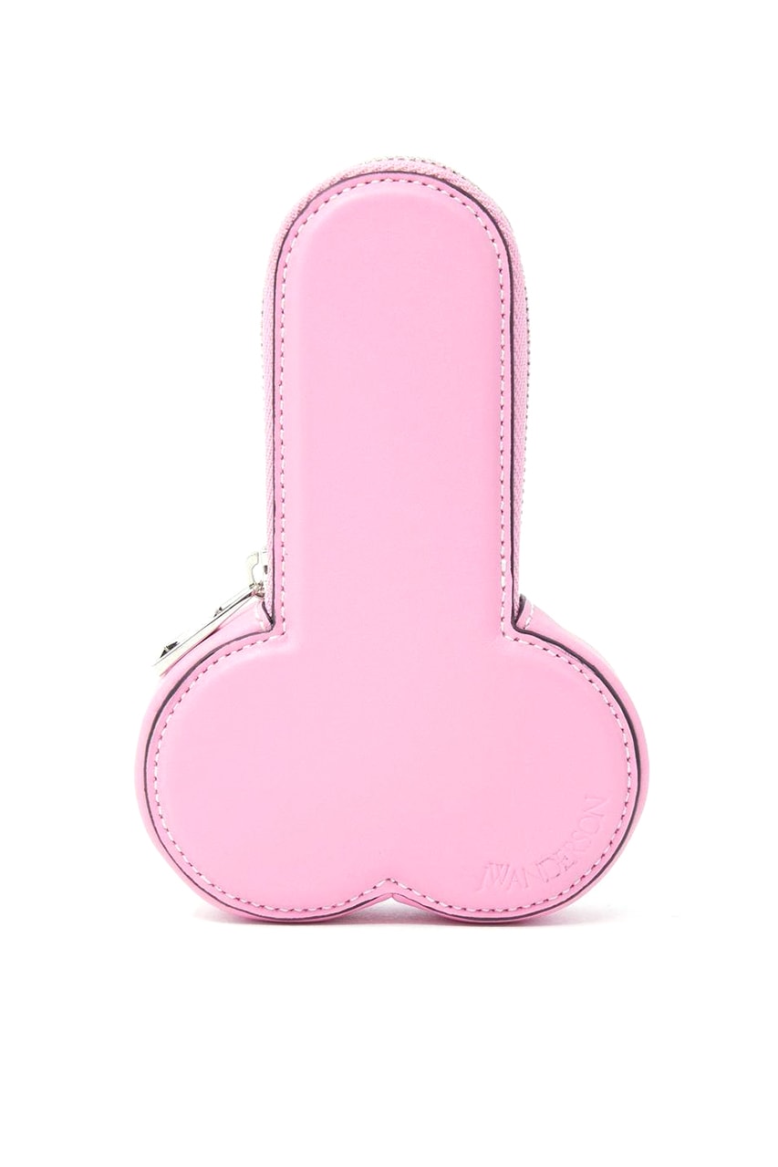 JW Anderson Penis Coin Pouch Bag Fall Winter 2021 BlackPink Machine-A FW21 Accessories Jonathan Anderson British Designer Leather 