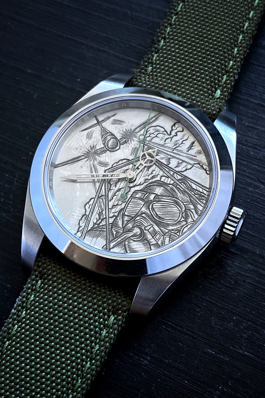 Second Custom Collaboration Depicts World War Two Dogfight Using a Rolex Air King
