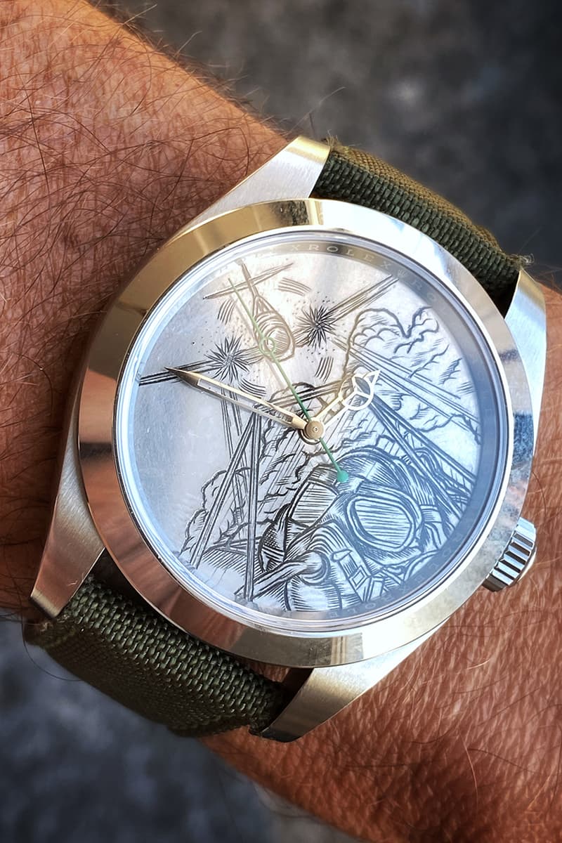 Second Custom Collaboration Depicts World War Two Dogfight Using a Rolex Air King