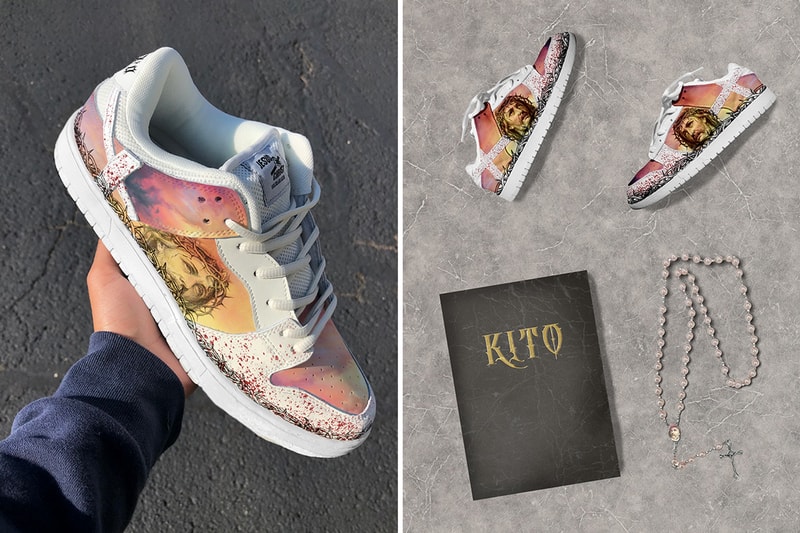 passion of christ kito sneaker crown of thorns resurrection rosary bible cross jesus