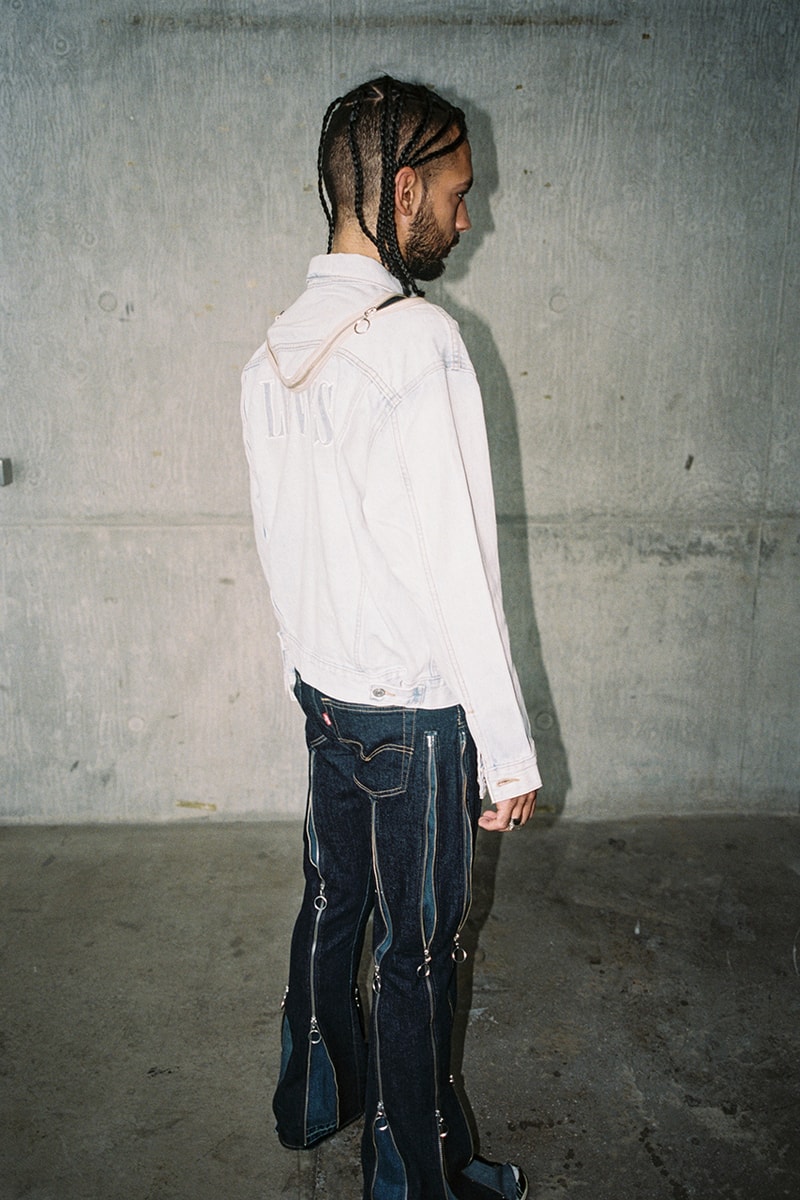 levis central saint martins denim jeans jacket Charlie Constantinou juntae kim Pip Paz-Howlett details
