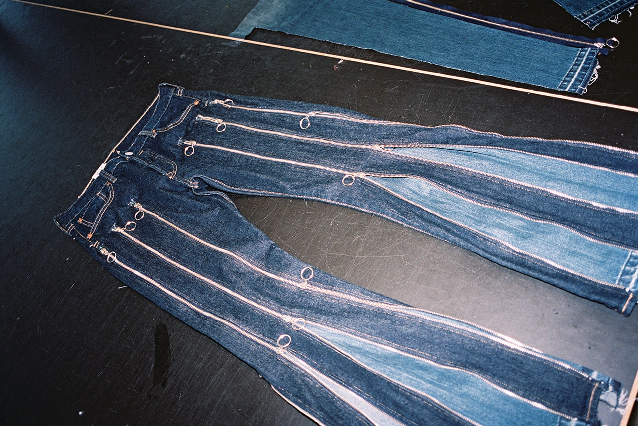 levis central saint martins denim jeans jacket Charlie Constantinou juntae kim Pip Paz-Howlett details