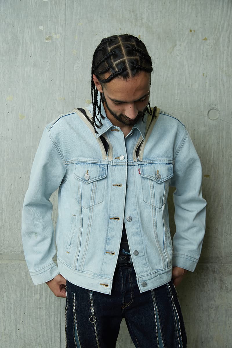 levis central saint martins denim jeans jacket Charlie Constantinou juntae kim Pip Paz-Howlett details