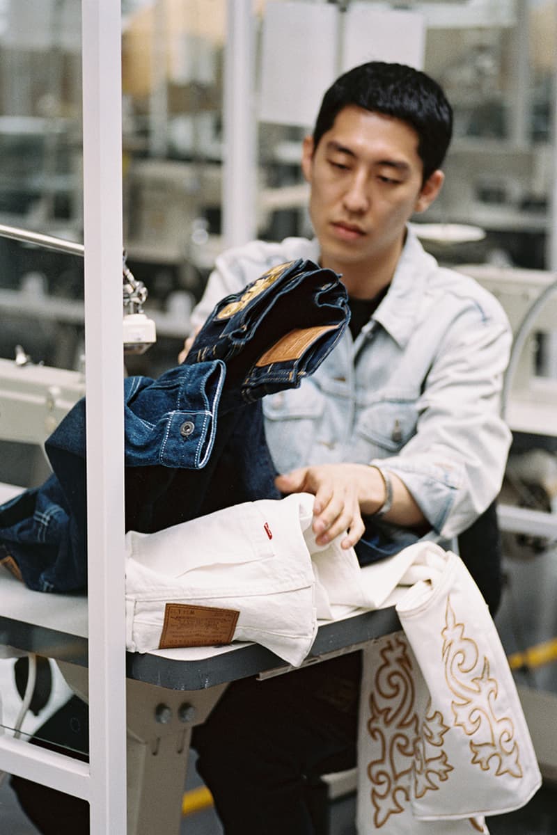 levis central saint martins denim jeans jacket Charlie Constantinou juntae kim Pip Paz-Howlett details