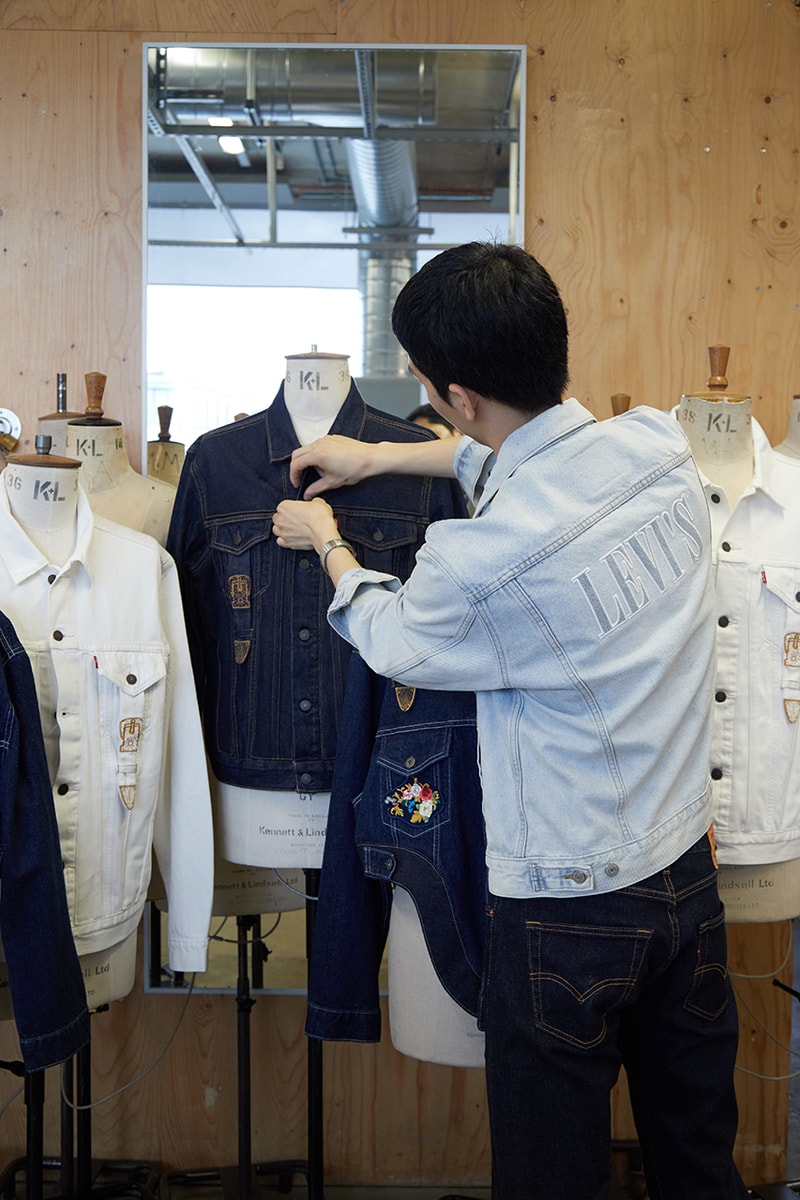 levis central saint martins denim jeans jacket Charlie Constantinou juntae kim Pip Paz-Howlett details