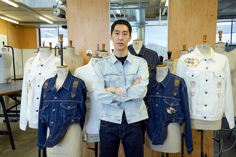 levis central saint martins denim jeans jacket Charlie Constantinou juntae kim Pip Paz-Howlett details