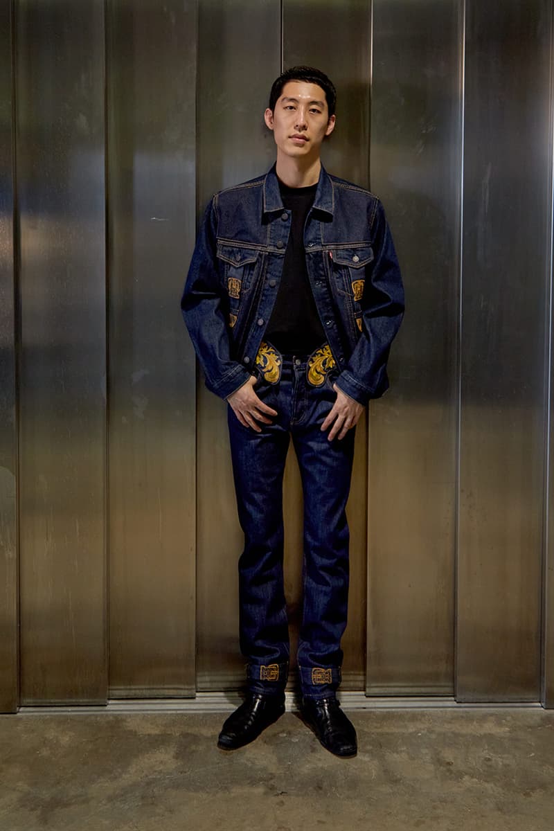 levis central saint martins denim jeans jacket Charlie Constantinou juntae kim Pip Paz-Howlett details