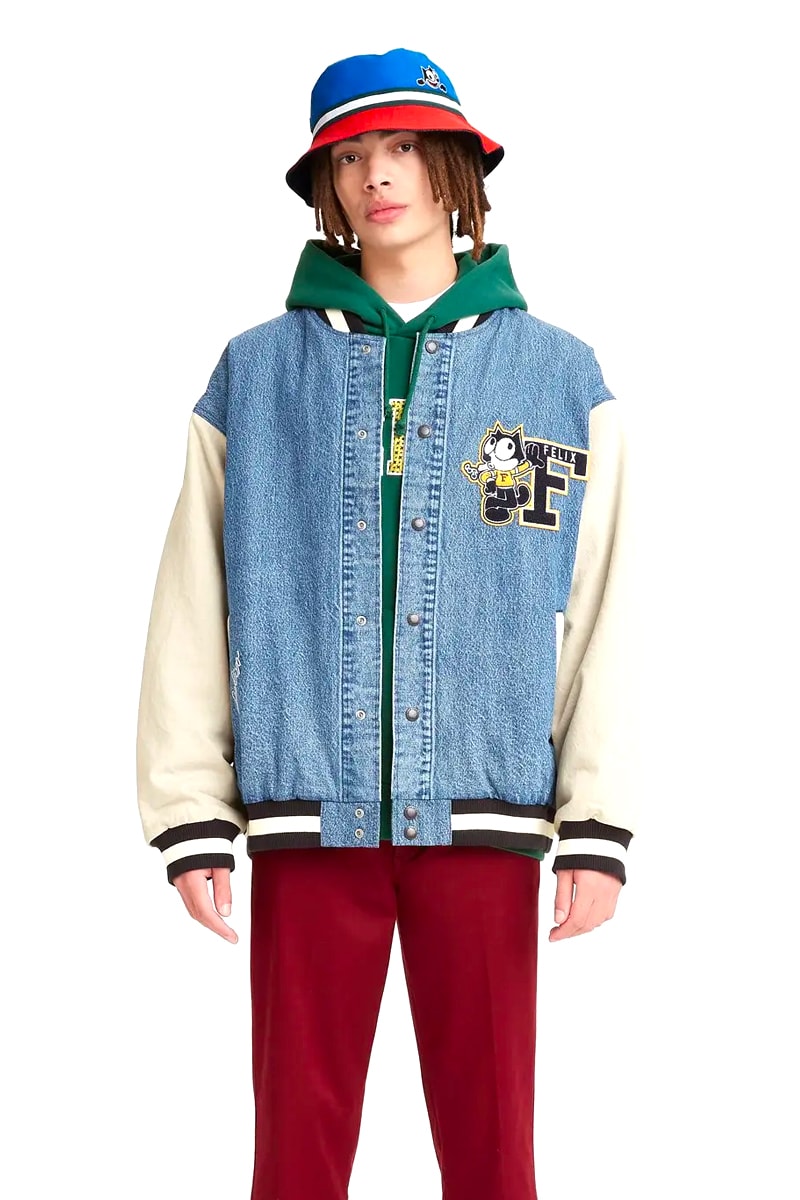 Levi's felix the cat 1919 short film feline follies pop icon nine lives mascot WWII strike fighter squadron sodas comic collegiate staples vintage inspired varsity cartoon release info