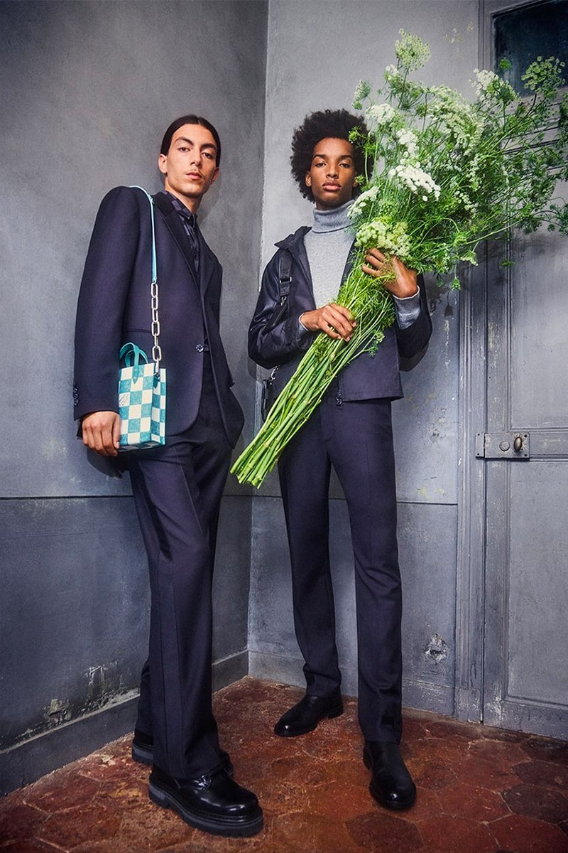 Louis Vuitton Fall 2021 Capsule Collection Is an Ode to the Archived Marque L. Vuitton Déposée virgil abloh silhouette gaston-louis vuitton checkerboard background lvmh luxury french fashion conglomerate