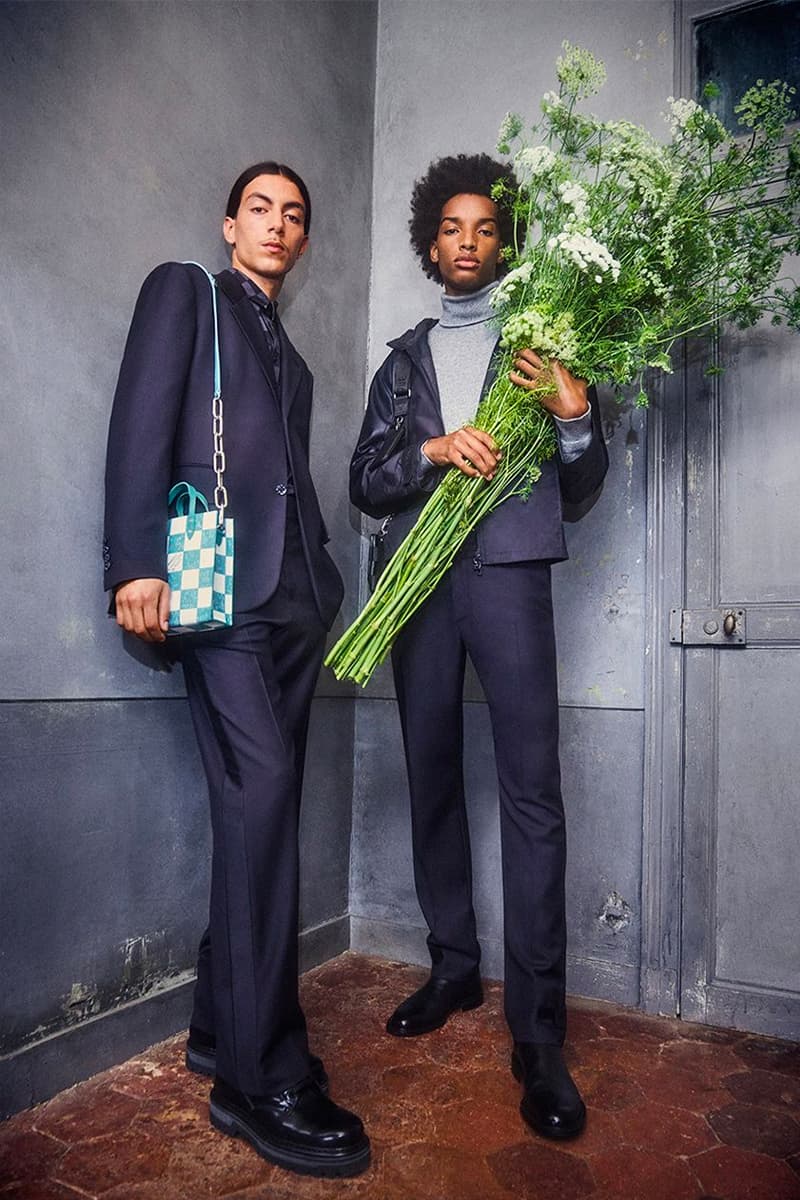 Louis Vuitton Fall 2021 Capsule Collection Is an Ode to the Archived Marque L. Vuitton Dépoée virgil abloh silhouette gaston-louis vuitton checkerboard background lvmh luxury french fashion conglomerate