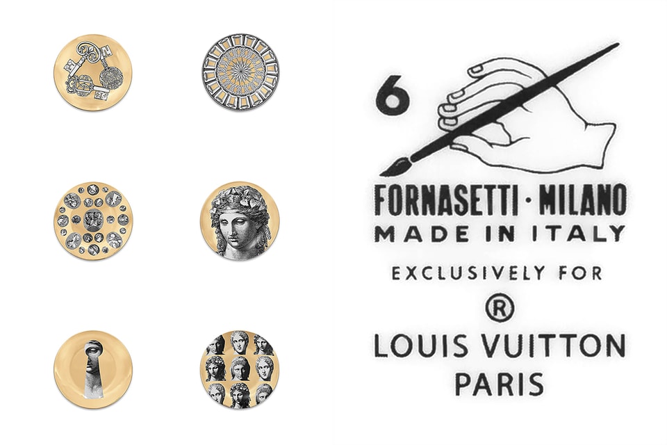 $5.2K Louis Vuitton x Fornasetti Mural Plate Set