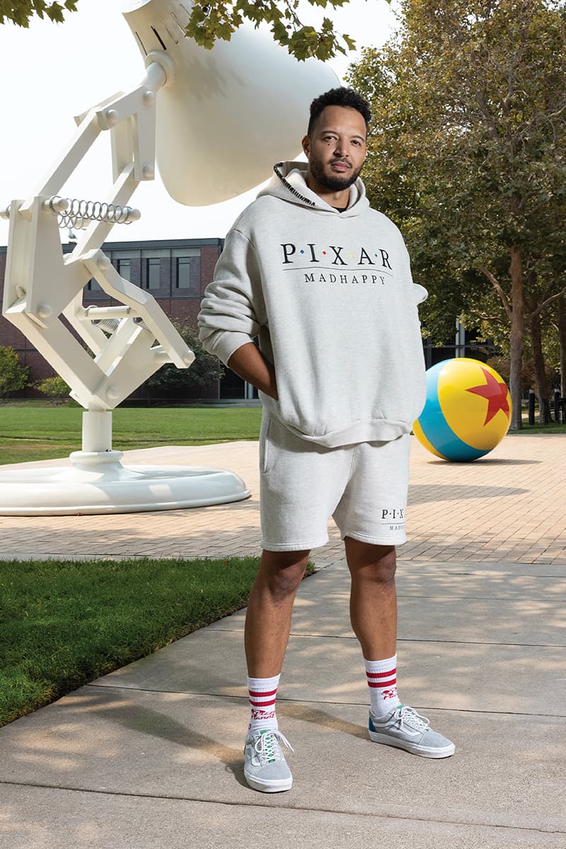 LVMH's Madhappy is Releasing Collaborative Collections with Pixar and Toy Story blue letterman jacket hoodie dad cap trucker hat t shirt sweatpant lookbook release info