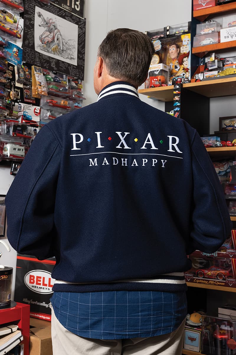 LVMH's Madhappy is Releasing Collaborative Collections with Pixar and Toy Story blue letterman jacket hoodie dad cap trucker hat t shirt sweatpant lookbook release info