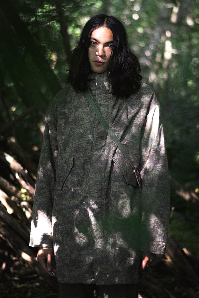 maharishi fall winter 2021 military jacket fabric details second drop release lookbook
