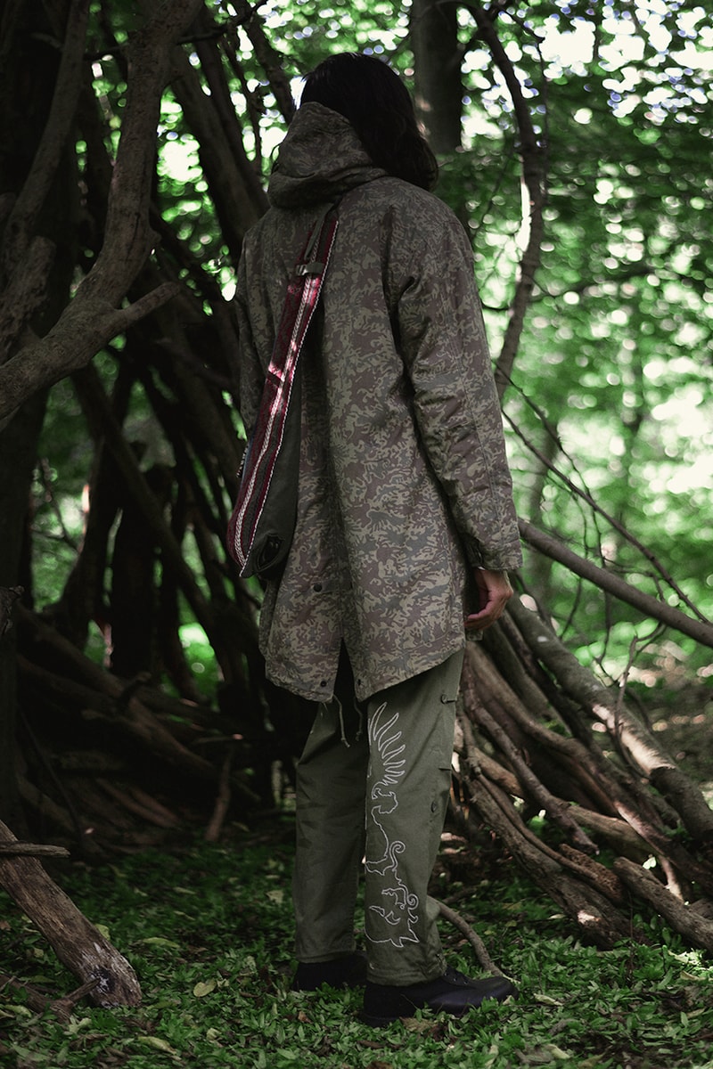 maharishi fall winter 2021 military jacket fabric details second drop release lookbook