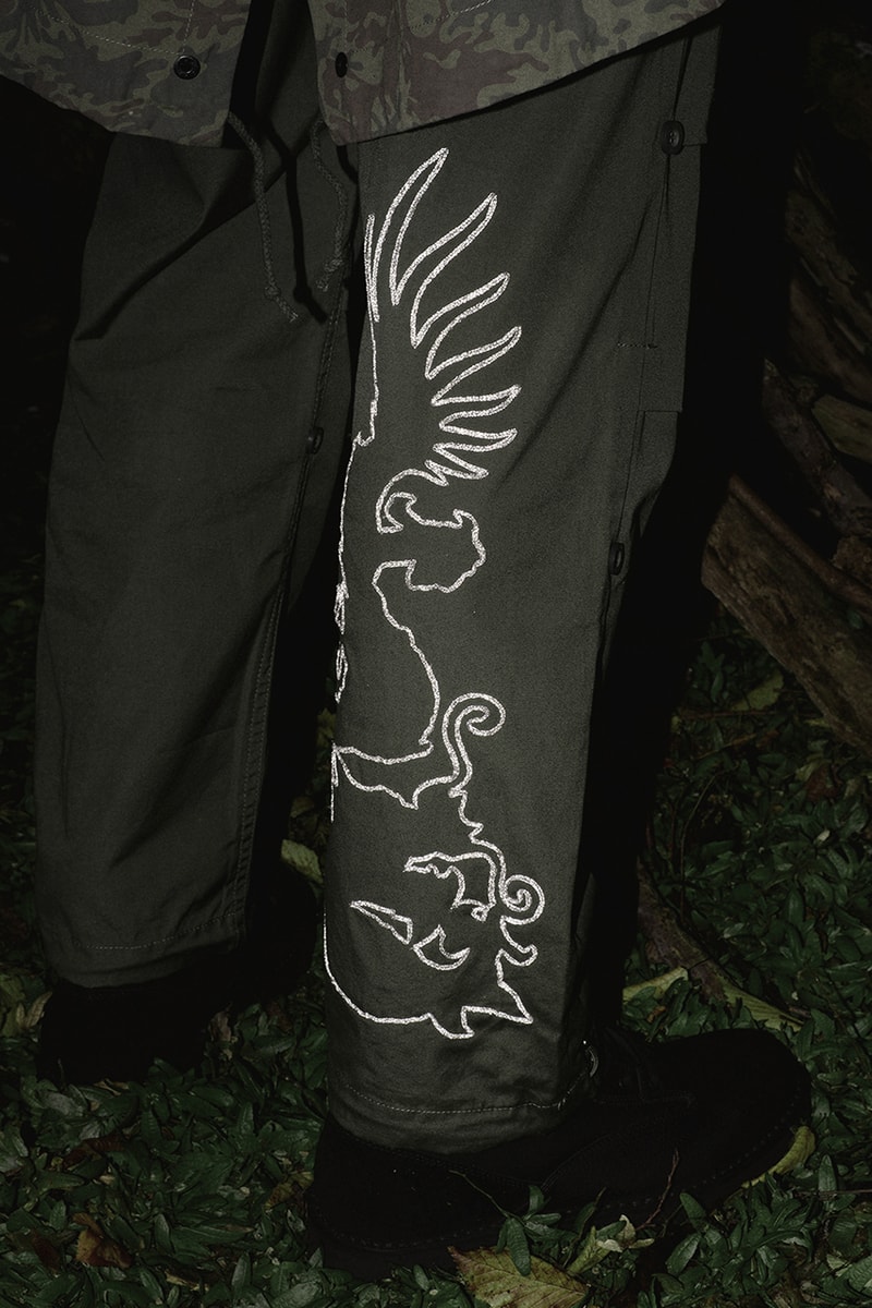 maharishi fall winter 2021 military jacket fabric details second drop release lookbook