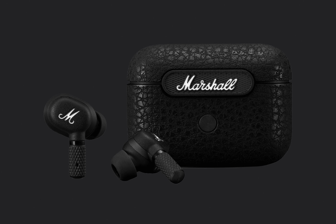 Marshall Releases Its First ANC Wireless Earbuds active noise cancelling equalizer EQ mode touch response sensistive all black leather scratch proof water resistant release info