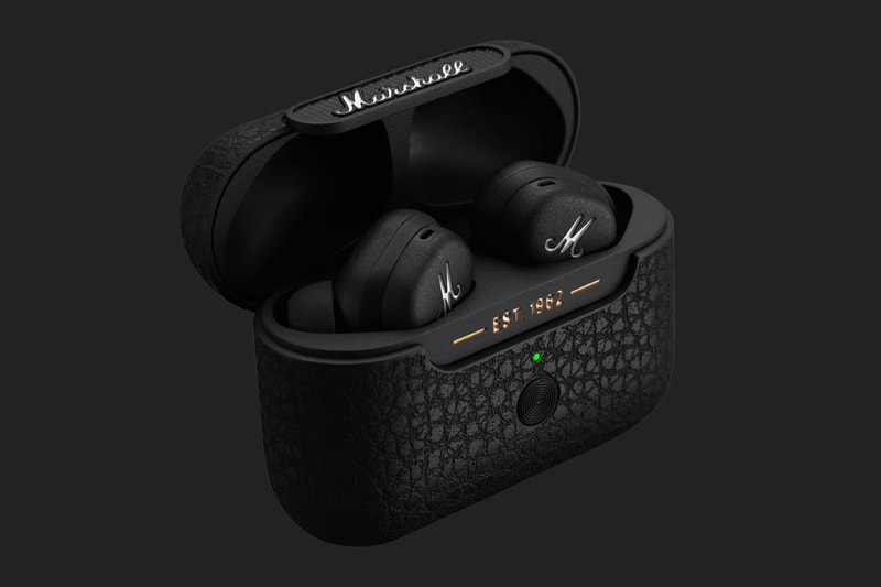Marshall Releases Its First ANC Wireless Earbuds active noise cancelling equalizer EQ mode touch response sensistive all black leather scratch proof water resistant release info