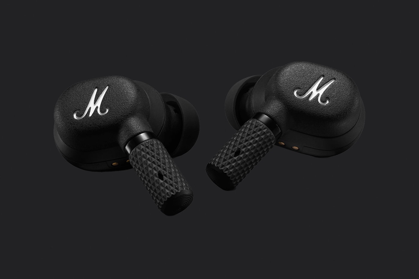 Marshall Releases Its First ANC Wireless Earbuds active noise cancelling equalizer EQ mode touch response sensistive all black leather scratch proof water resistant release info
