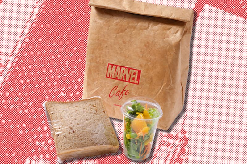 Marvel Cafe Pop-Up Osaka September 2021 Spirit-lifting Paprikash Queens’ #1 Chicken Sandwich Black Widow: Jet Black Squid Ink Gratin  Iron Man: Sunset Donut and Bagel Sandwich  wandavision spider man avengers Captain America: American Tomato Pasta  Thor Hammer Fallen in the Desert Curry 