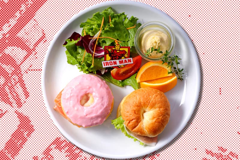 Marvel Cafe Pop-Up Osaka September 2021 Spirit-lifting Paprikash Queens’ #1 Chicken Sandwich Black Widow: Jet Black Squid Ink Gratin Iron Man: Sunset Donut and Bagel Sandwich wandavision spider man avengers Captain America: American Tomato Pasta Thor Hammer Fallen in the Desert Curry