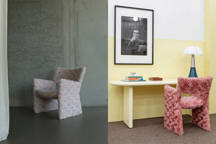Raf Simons' Furry Kvadrat Fabrics Grace Massproductions' New Crown Easy Chairs