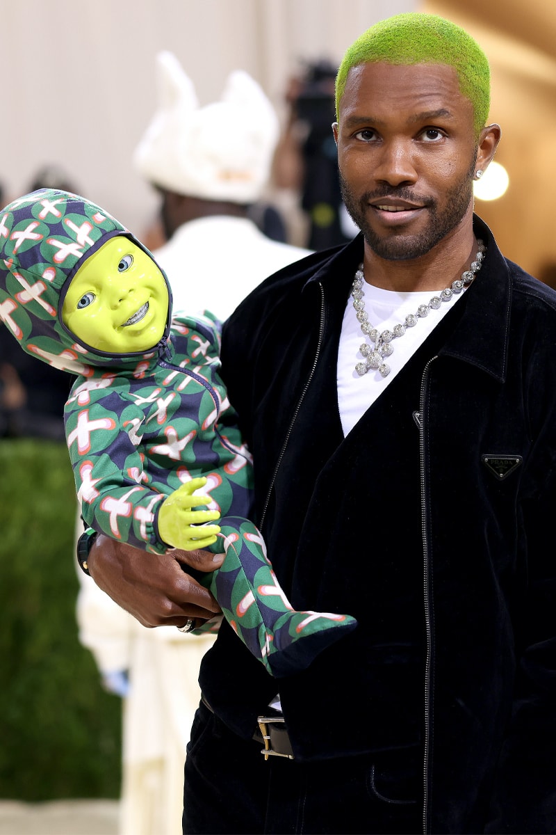 Here Are the Most Talked About Fits at Met Gala 2021 asap rocky rihanna frank ocean robot timothee chalamet kid cudi virgil abloh lil nas x jennifer lopez balenciaga kim kardashian justin bieber hailey bieber hunter shafer evan mock tom browne kendall jenner anna wintour billie eilish naomi osaka gigi hadid gemma chan simu liu iman thom browne