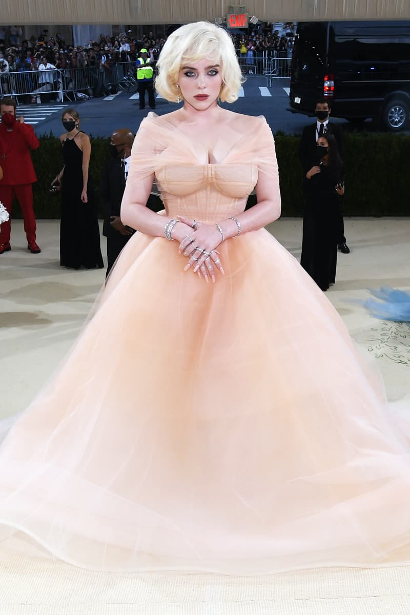 Here Are the Most Talked About Fits at Met Gala 2021 asap rocky rihanna frank ocean robot timothee chalamet kid cudi virgil abloh lil nas x jennifer lopez balenciaga kim kardashian justin bieber hailey bieber hunter shafer evan mock tom browne kendall jenner anna wintour billie eilish naomi osaka gigi hadid gemma chan simu liu iman thom browne