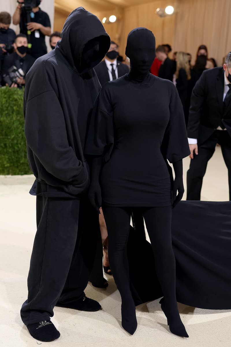 Here Are the Most Talked About Fits at Met Gala 2021 asap rocky rihanna frank ocean robot timothee chalamet kid cudi virgil abloh lil nas x jennifer lopez balenciaga kim kardashian justin bieber hailey bieber hunter shafer evan mock tom browne kendall jenner anna wintour billie eilish naomi osaka gigi hadid gemma chan simu liu iman thom browne