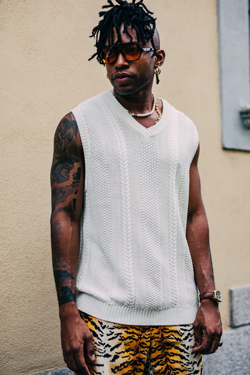 Milan Fashion Week Women's SS22 Street Style spring summer 2022 streetstyle mfw milano camerao moda italy streetwear versace fendi gucci fendace kim jones donatella versace silvia venturini fendi