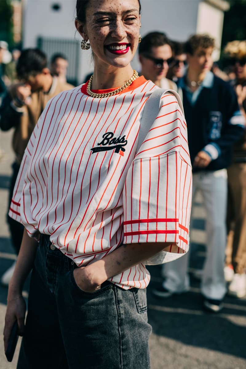 Milan Fashion Week Women's SS22 Street Style spring summer 2022 streetstyle mfw milano camerao moda italy streetwear versace fendi gucci fendace kim jones donatella versace silvia venturini fendi