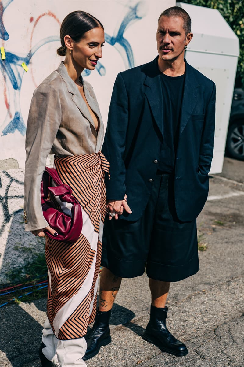 Milan Fashion Week Women's SS22 Street Style spring summer 2022 streetstyle mfw milano camerao moda italy streetwear versace fendi gucci fendace kim jones donatella versace silvia venturini fendi