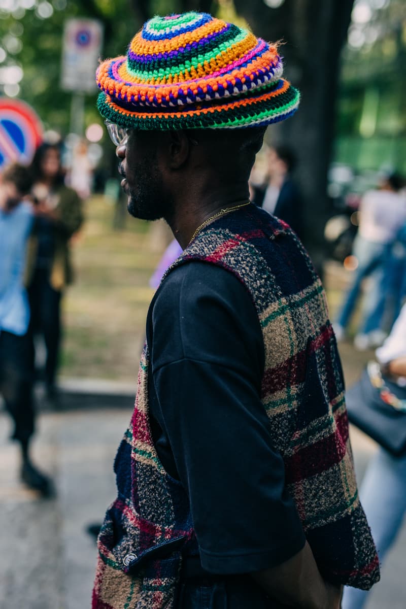 Milan Fashion Week Women's SS22 Street Style spring summer 2022 streetstyle mfw milano camerao moda italy streetwear versace fendi gucci fendace kim jones donatella versace silvia venturini fendi