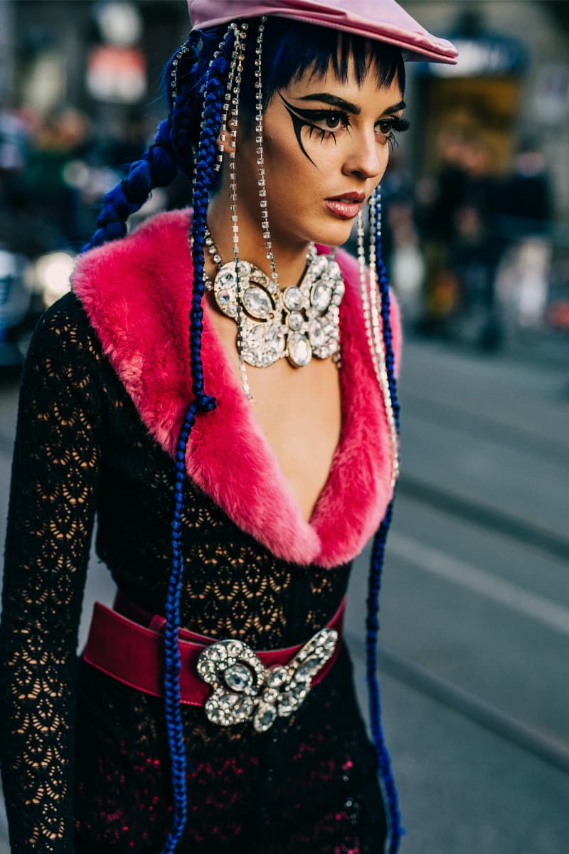 Milan Fashion Week Women's SS22 Street Style spring summer 2022 streetstyle mfw milano camerao moda italy streetwear versace fendi gucci fendace kim jones donatella versace silvia venturini fendi