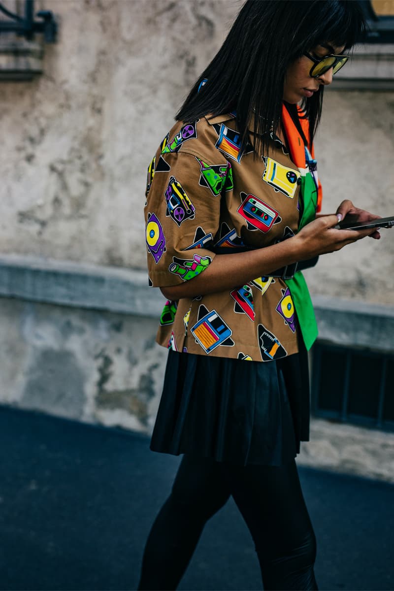 Milan Fashion Week Women's SS22 Street Style spring summer 2022 streetstyle mfw milano camerao moda italy streetwear versace fendi gucci fendace kim jones donatella versace silvia venturini fendi
