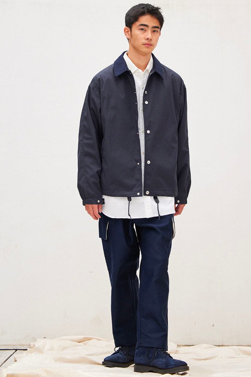 Nanamica Blends Urban and Outdoor Aesthetics for The North Face Purple Label Capsule The North Face coolmax 65 35 balmacaan trenchcoat field jacket  denali cardigan down pullover  wind shirt long sleeve striped t  moleskin cargo pant  release info