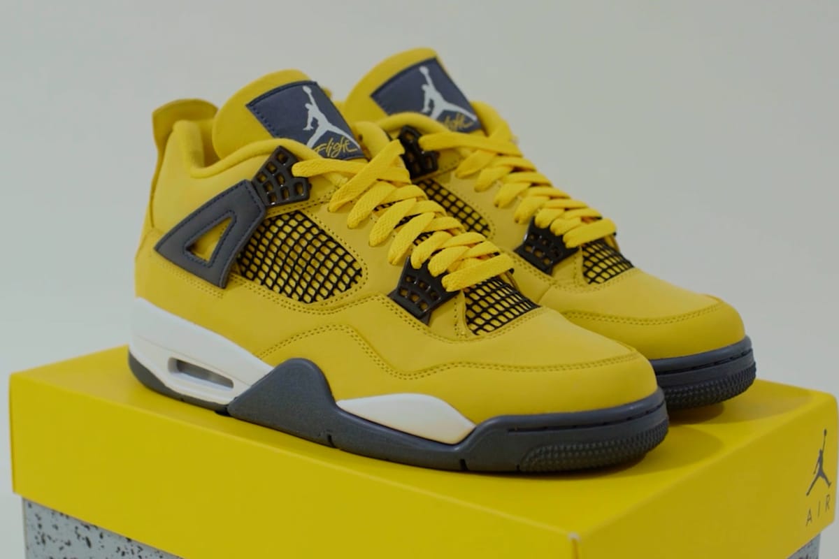 Unboxing: Air Jordan 4 "Lightning" Yellow Colorway | Hypebeast