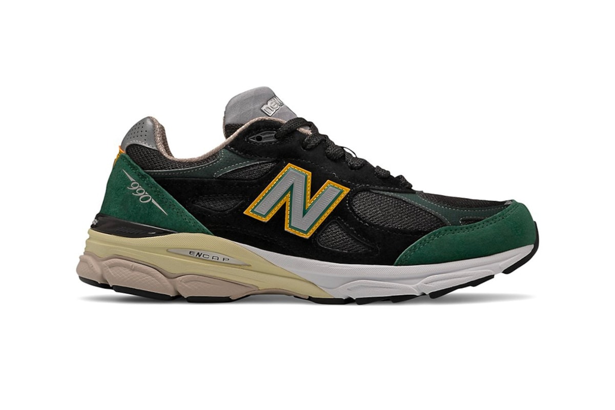 New Balance 990v3 Green Yellow Release Info Saks Fifth Avenue