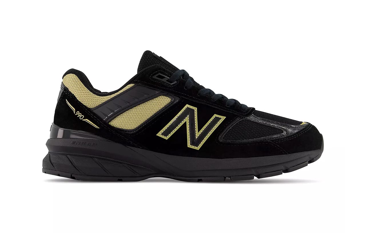 new balance sneakers black and gold