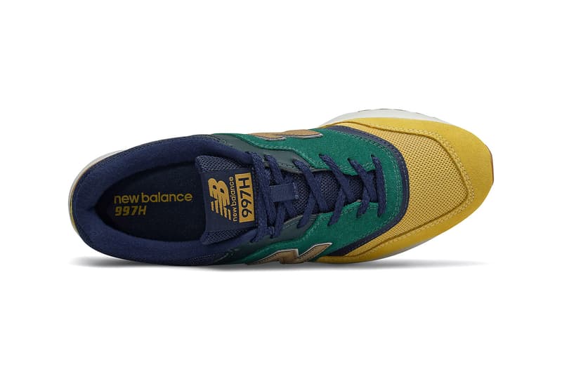 New Balance 997H "Spruce/Gold" "Burgundy/Navy" release information sneaker colorway