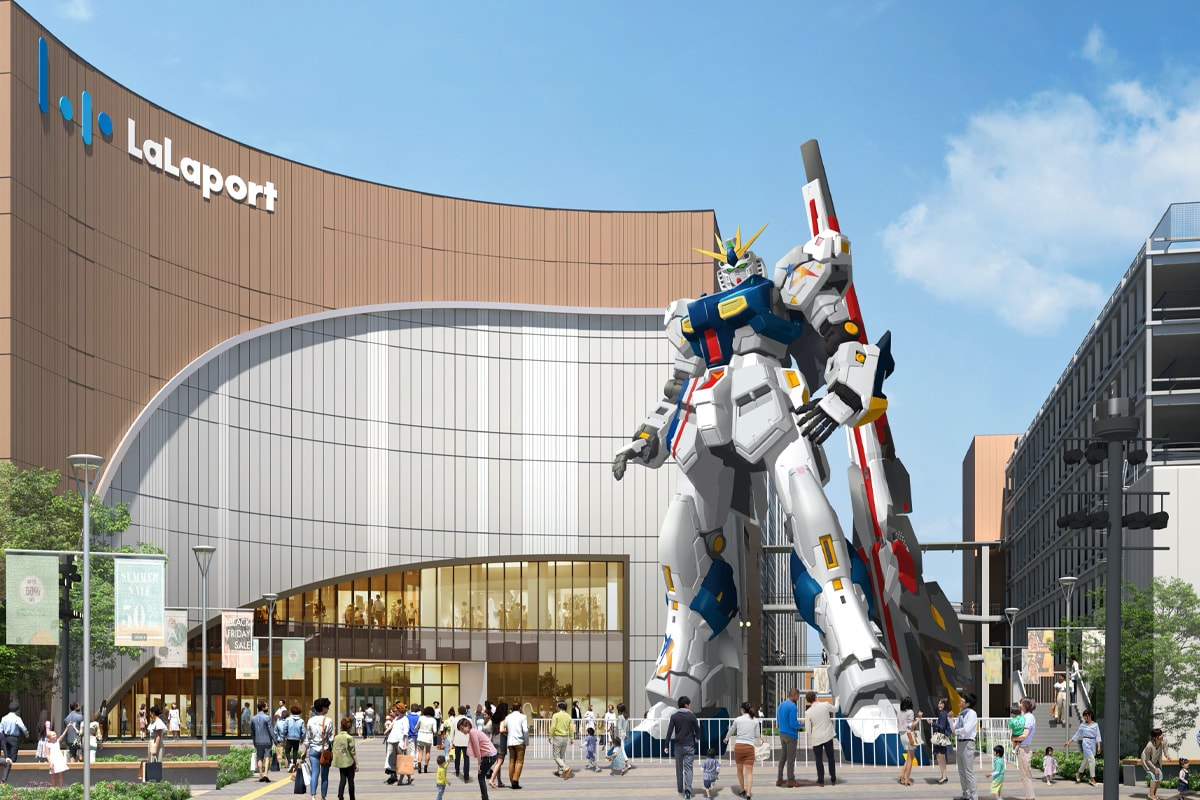 A New Life Size Gundam Statue Is Coming to Japan Mitsui Shopping Park Lalaport Fukuoka anime robot statue rx-93 v Gundam rx-o unicorn gundam 